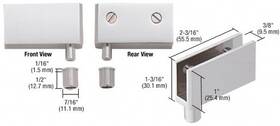 Eh328 C.r. Laurence Crl Satin Chrome Wide Glass Door Pivot Hinge Pack Of 2