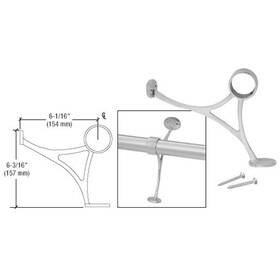 Frcb15bs C.r. Laurence Crl Brushed Stainless Combination Foot Railing Bracket For 1-1/2 Inch Tubing