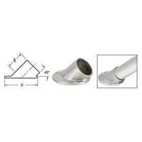 Hr15afbs C.r. Laurence Crl Brushed Stainless 45 Degree Angle Flange For 1-1/2 Inch Tubing