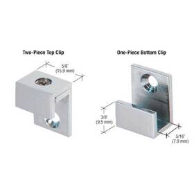 Mc01ch C.r. Laurence Crl Chrome 5/8 Inch Wide Mirror Clip Set