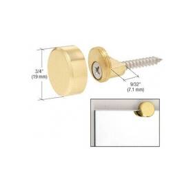 Mc02br C.r. Laurence Crl Polished Brass Round Mirror Clip Set