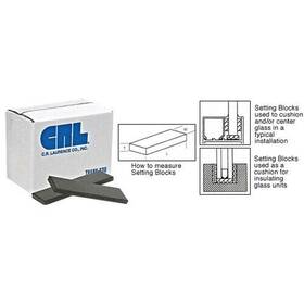 Sb574 C.r. Laurence Crl 1/8 Inch X 3/4 4 Neoprene Setting Blocks - 80 Durometer
