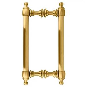 Sbc0l8x C.r. Laurence Crl Satin Brass 8 Inch Colonial Style Back-to-back Pull Handles Frameless Glass Door