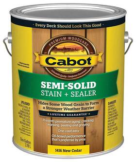 140.0001416.007 Cabot 080351114168 Deck And Siding Stain New Cedar Liquid 1 Gal Quan