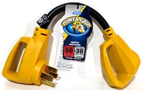 55175 Camco 730799014604 Power Grip 18 Inch Dogbone Adapter 50a Male 30a Female