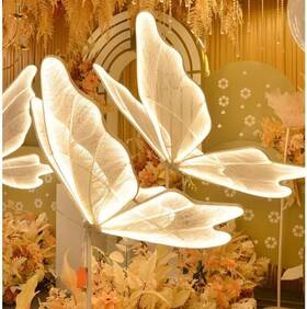 Rxf-lll004 Camini Floor Butterfly Lamp Luminous Giant Led Outdoor Wedding Party Decoration