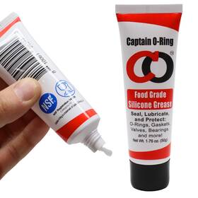 Captain O-ring 810061942443 Food Safe Silicone Lubricant Grease - O-rings Seals Gaskets Etc 1.76oz 50g