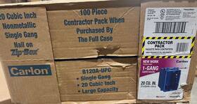 847352 Carlon 20 Cu . Inch Pvc 1 Gang New Work Electrical Outlet Box Case Of 100