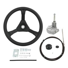 Ws-f778 Carmocar 12ft Boat Steering Cable System Outboard Rotary Kit With 13.5 Inch W