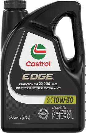 Castrol 079191230817 Edge 10w-30 Advanced Full Synthetic Motor Oil 5 Quarts