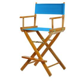 021-27 Casual Home 220-05/021-27 24 Inch Directors Chair Honey Oak Frame-turquoise Canvas
