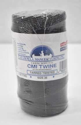 Catahoula 096201123365 100% Nylon Cmi Twine Tarred Twisted Size 36 491ft Black Bank Line Spool