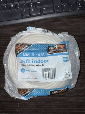 147-1402ar Cerro Cerrowire 25-feet 14/2 Nm-b Solid With Ground Wire White
