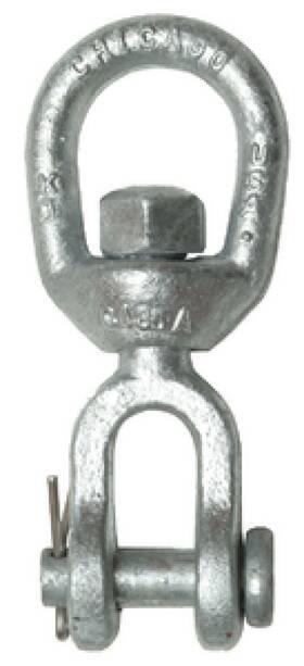 676006 Chicago Hardware Swivel Jaw And Eye 1/2 Galvanized Stainless Steel Cotter