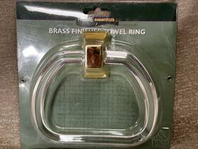 China 072000755310 Kmart Home Essentials Brass Finished Towel Ring Vintage Old Stock