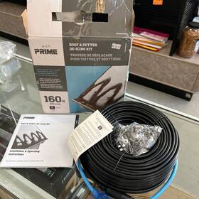 Cprh006 Clear Power 160ft Roof And Gutter Deicing Kit 800w 2ft 18/3 Sjtw Cord With Indicator