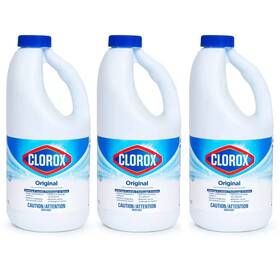 Clorox 044600322605 Bleach Original 3-pack 43 Oz Bottles Stain Removal And Sanitizer
