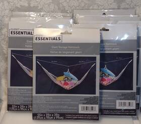 369969 Closet Essentials Giant Storage Hammocks Lot Of 10 Corner Mesh Hanging Plushies Blankets