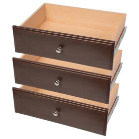 Tr48 Closetmaid 24 Inch W. X 8 H. 14 D. Espresso Brown Drawer 3-pack - Nob