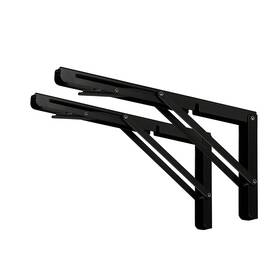 Clt Cleting 756790265852 8 Inch Black Folding Shelf Brackets Max. Load 220 Lb Heavy Duty Diy Wall Mou