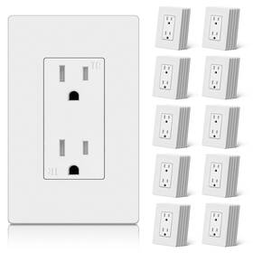 Crb-15t-50m-sw Cml Hardware Matte White 15 Amp Decorator Wall Recetpacle Outlet 50 Pack Tamper Resis