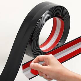 B-yh-5mx2cm Coengwui L-shaped Corner Guards Peel And Stick Molding 16.4ft X 0.8in Matte Black