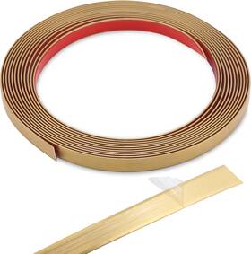 P279-j-5mx1cm Coengwui Peel And Stick Wall Trim Flexible Mirror 0.4 Inch X 196.8 Matte Gold