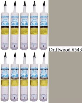 Ca-c-543-10s Colorfast Lot Of 10 1 Case Sanded Tile And Grout Caulk Polyblend #543 Driftwood