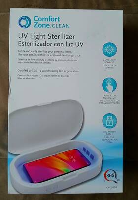 98134 Comfort Zone Sterilizer Zone. Clean Uv Light