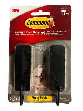 17034mb2es Command Medium Designer Hooks Matte Black 2