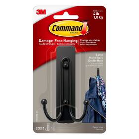 17036mb-es Command Large Matte Black Double Hook 1