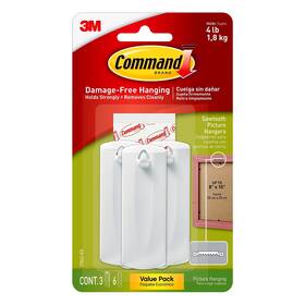 17042-es Command 17042 Sawtooth Picture Hanger White 3 Hangers 683214
