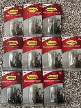 17081bn-es Command 17081bn 10x Medium Designer Hook Brushed Nickel Holds 3 Lbs. #17081bn-es New