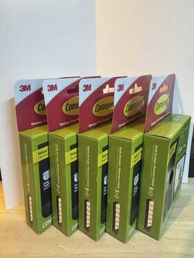 17204blk-12es Command 5 Pack 3m Picture Hanging Strips Value 60 Pairs Total 17206blk-es
