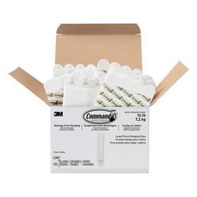 17206s120na Command Large Picture Hanging Strips White