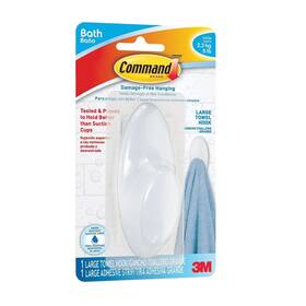 Bath17-3es Command Large Towel Hooks White Hook 24358310