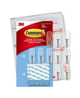 Cl065-10na Command Medium Clear Wire Toggle Hooks 10 And 12 Strips Damage