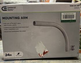 Arm24-slv Commercial Electric Steel Mounting Post Arm For Area And Flood Lights 6-pack