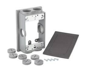 Wse675g Commercial Electric Metallic Weatherproof Extension Ring With 6 3/4 Inch Holes