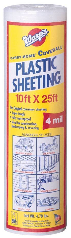 Sp-4ch10-c Copper Creek Warp Brothers 4 Mil Carry Home Coverall Clear Plastic Sheeting