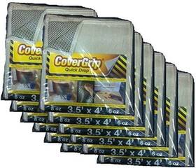 35408-c Covergrip Quick Drop 8 Oz Canvas Safety Cloth 3.5ft X 4ft Pack Of 12