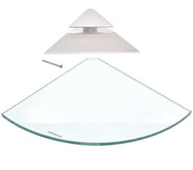 1212sck Cr Laurence Crl 12 Inch X Corner Shelf Clip Kit Satin Chrome. Glass Included