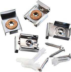 Cr Laurence 147955731860 Crl 655 Nickel Plated E-z Mount Mirror Clip Set