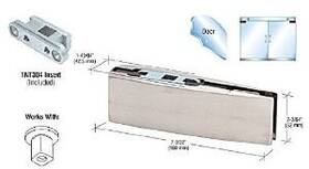 Cpf20bbs Cr Laurence Crl Brushed Stainless Finish Curved Top Door Patch Fitting With Int304 Insert