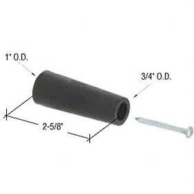 D1569 Cr Laurence Crl Black 2-5/8 Inch Long Sliding Glass Door Bumper - Package