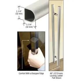 D36lpbs Cr Laurence Crl Brushed Stainless 36 Inch Designer Series D Shape Ladder Pull
