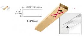 Dch4pbs Cr Laurence Crl Polished Brass 4-1/2 Inch X 36 Door Header Lost The Lid Of Closer