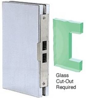 Dlk610ebs Cr Laurence Crl 6 Inch X 10 Brushed Stainless Finish Center Entrance Lock Glass Keeper
