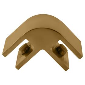 E238ga Cr Laurence Crl Satin Gold Anodized Two-way 90 Degree Standard Connector For 3/8 Inch Glass
