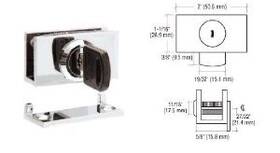 Eh98ka Cr Laurence Crl Chrome Cam Lock For 1/4 Inch Or 3/8 Glass